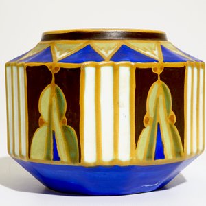 A matte glazed geometric vase prototype, Marcel Bourdon & Charles Catteau for Boch Frères Keramis, ca. 1927 — 照片 5