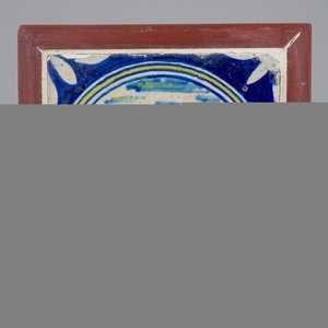A medallion tile with mating rabbits, ca. 1600, Southern Netherlands — photo 1