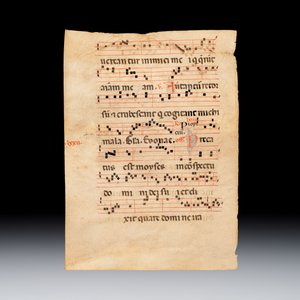 A medieval illuminated choir book leaf, possibly Italy, 13/14th C. — photo 2