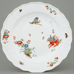 A Meissen porcelain "Korean Lion" plate, ca. 1740 — 照片 1