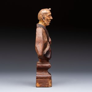 A 'Memento Mori' wooden bust of a clergyman, Germany, 19th C. — photo 3