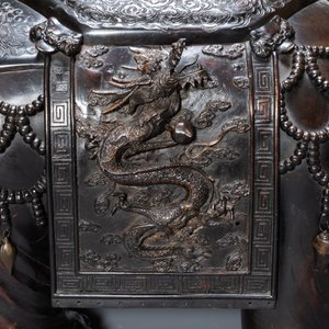 A monumental Japanese bronze 'elephant with pagoda' censer, 'koro', Edo/Meiji, 19th C. — 照片 16