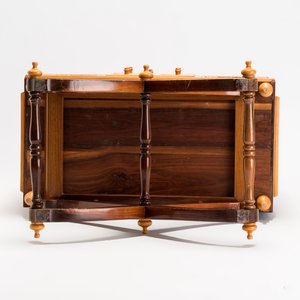 A Moorish-style wooden chest on stand with mirrors and geometric patterns — photo 7