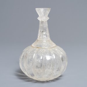 A Mughal-style rock crystal huqqa base, India, 19/20th C. — 照片 1