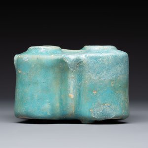 A Nishapur turquoise-glazed bowl, an inkwell and an incense burner or lantern, Iran, 10/12th C. — photo 15