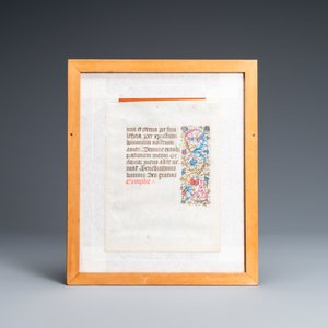 A page from an illuminated book of hours, probably Flanders, 15th C. — photo 2