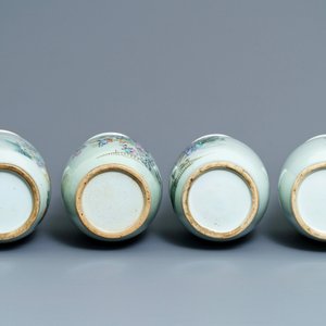 A pair and two individual Chinese famille rose vases, 19/20th C. — 照片 6