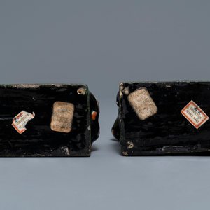 A pair of black Dutch Delft models of lions, 18/19th C. — 照片 6