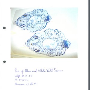 A pair of blue and white Dutch Delft wall sconces, 18th C. — foto 3