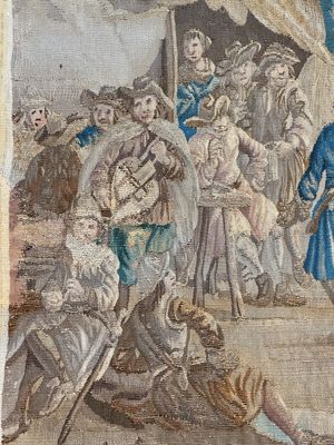 A pair of Brussels historical 'The Art of War' tapestries after Lambert De Hondt II, Judocus de Vos workshop, early 18th C. — photo 18