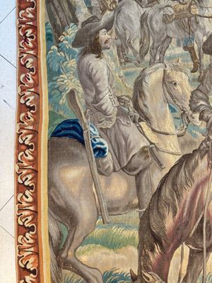A pair of Brussels historical 'The Art of War' tapestries after Lambert De Hondt II, Judocus de Vos workshop, early 18th C. — photo 79