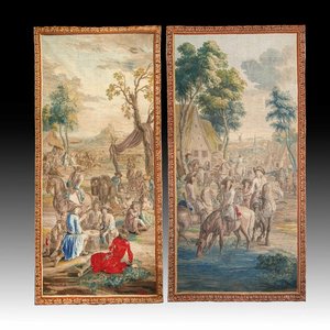 A pair of Brussels historical 'The Art of War' tapestries after Lambert De Hondt II, Judocus de Vos workshop, early 18th C. — photo 1