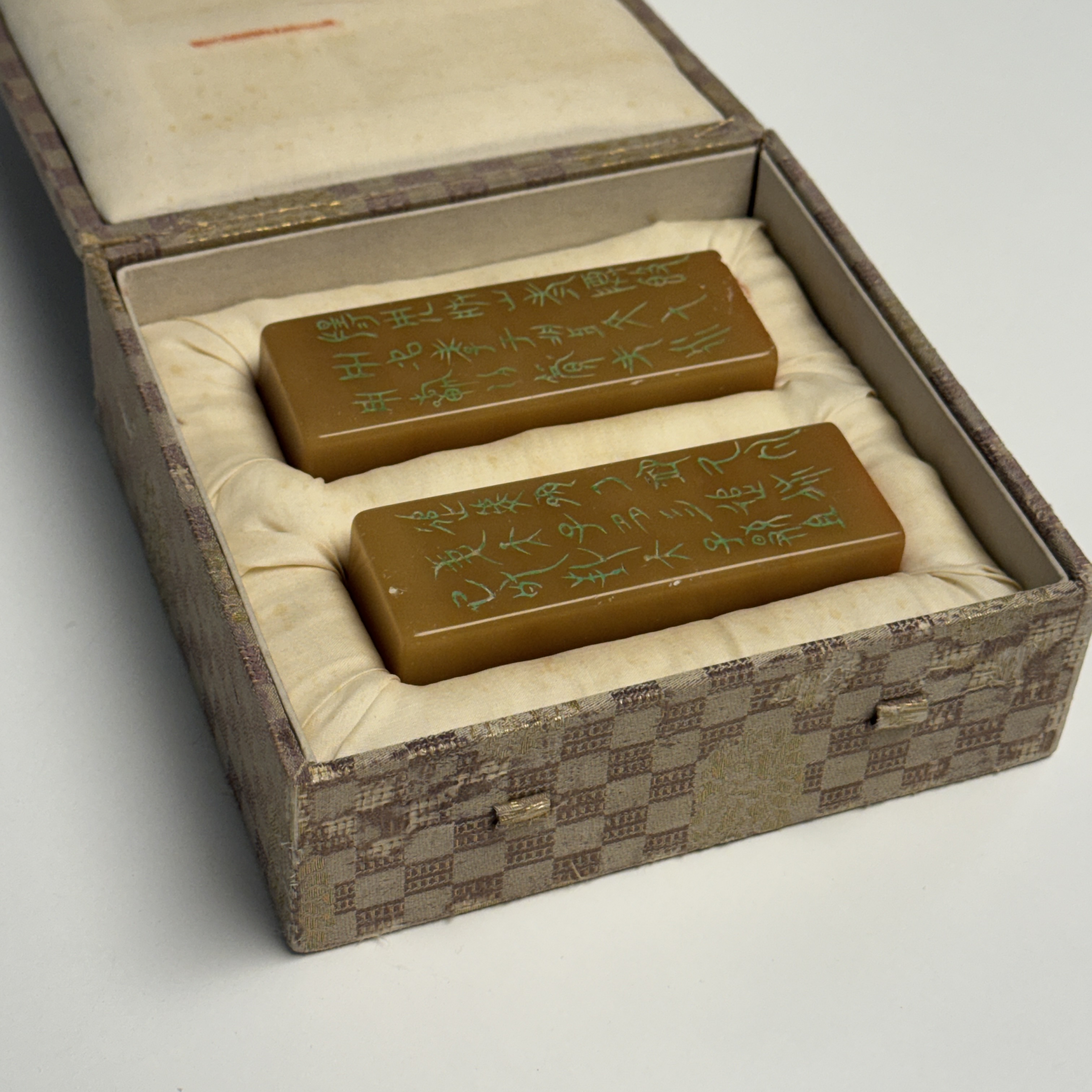 A pair of carved soapstone seals dedicated to Zeng Guoquan 曾國荃 (1824–1890) — photo 2