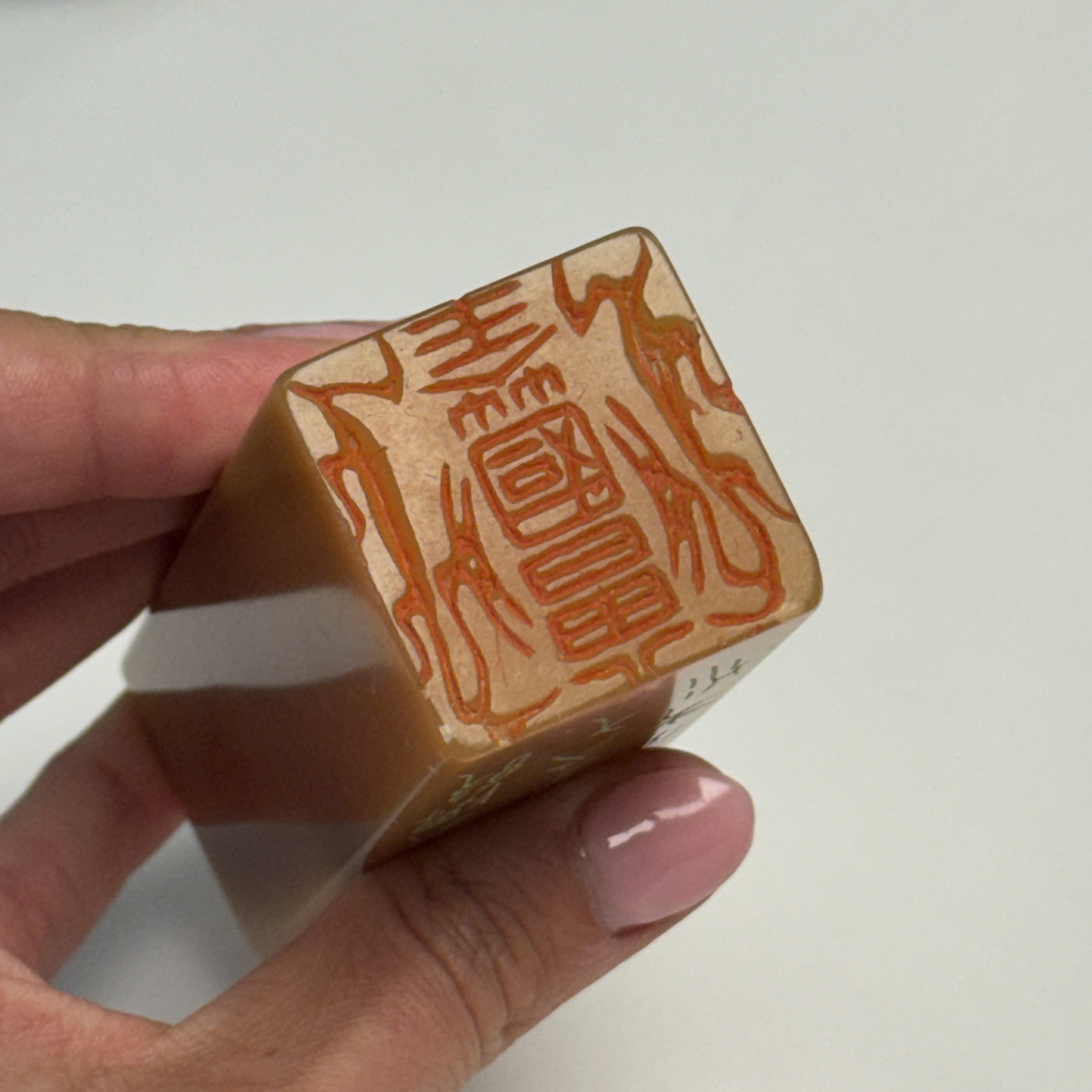 A pair of carved soapstone seals dedicated to Zeng Guoquan 曾國荃 (1824–1890) — photo 8