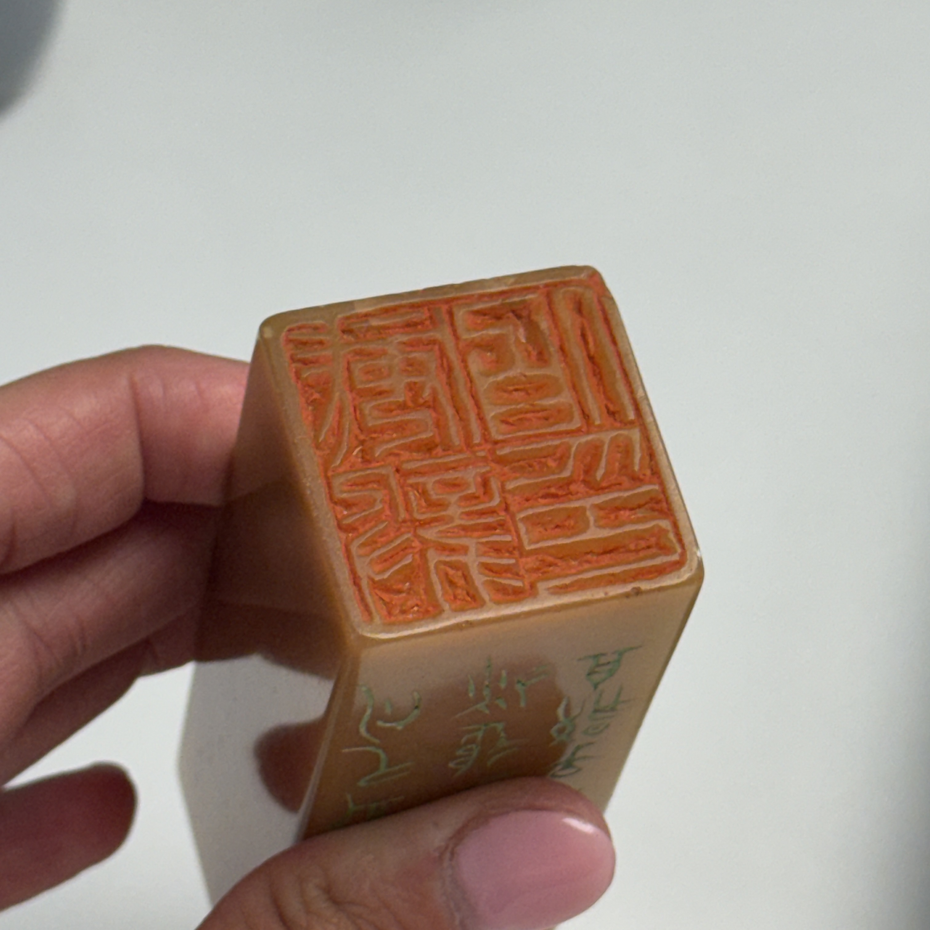 A pair of carved soapstone seals dedicated to Zeng Guoquan 曾國荃 (1824–1890) — photo 14