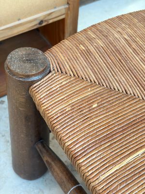 A pair of chairs in oak and straw, attributed to Charles Dudouyt — 照片 7