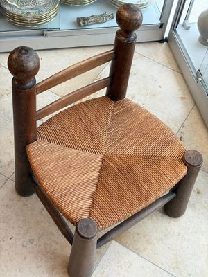 A pair of chairs in oak and straw, attributed to Charles Dudouyt — foto 15