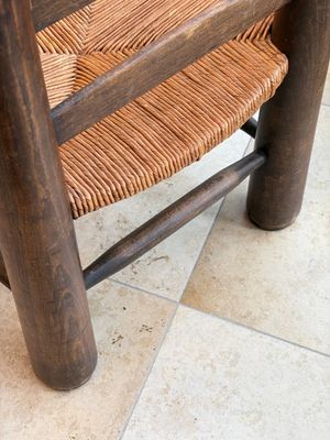 A pair of chairs in oak and straw, attributed to Charles Dudouyt — foto 26