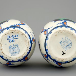 A pair of Charles Catteau vases with parrots for Boch Kéramis, 1st half 20th C. — 照片 4
