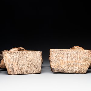 A pair of Chinese archaistic carved stone horses, 20th C. — 照片 7