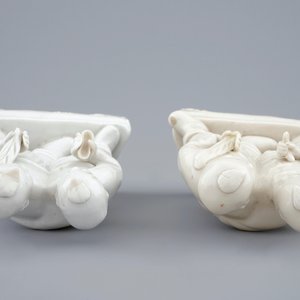 A pair of Chinese blanc de Chine groups of Hoho-brothers, Kangxi — photo 6