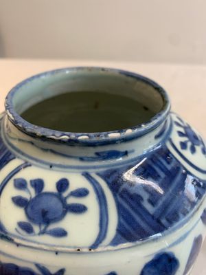 A pair of Chinese blue and white 'birds among blossoming branches' jars, Wanli — photo 9