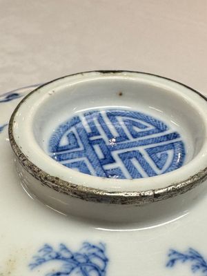 A pair of Chinese blue and white 'Bleu de Hue' covered bowls with landscape design, Phong Vu Quy Chu 風雨歸舟 marks, 19th C. — photo 8