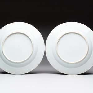 A pair of Chinese blue and white 'botanical' dishes after Maria Sybilla Merian, Qianlong — photo 2