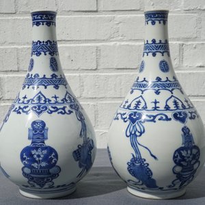康熙  人物青花瓷挂品 — 照片 13