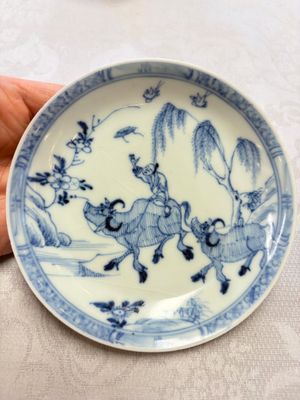 A pair of Chinese blue and white 'Ca Mau' shipwreck tea bowls and saucers — photo 21