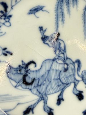 A pair of Chinese blue and white 'Ca Mau' shipwreck tea bowls and saucers — photo 22