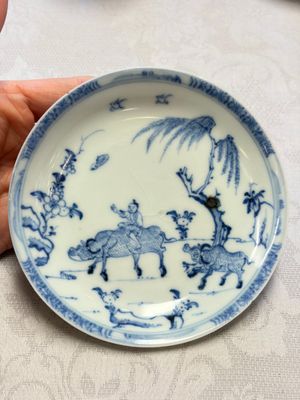 A pair of Chinese blue and white 'Ca Mau' shipwreck tea bowls and saucers — photo 31