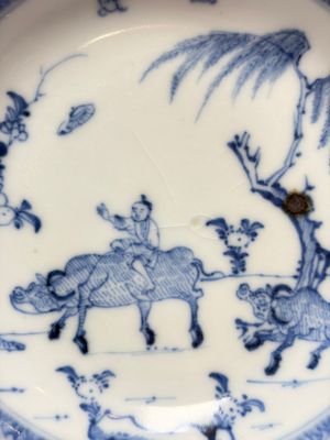 A pair of Chinese blue and white 'Ca Mau' shipwreck tea bowls and saucers — photo 32