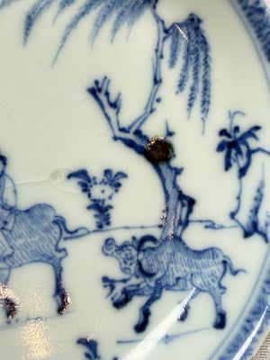 A pair of Chinese blue and white 'Ca Mau' shipwreck tea bowls and saucers — photo 34