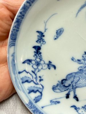 A pair of Chinese blue and white 'Ca Mau' shipwreck tea bowls and saucers — photo 36