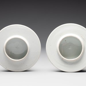 A pair of Chinese blue and white covered vases with floral design, 19th C. — photo 8