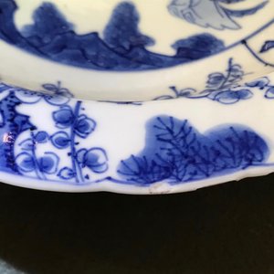 A pair of Chinese blue and white deep plates with Long Eliza and a boy, Kangxi — photo 15