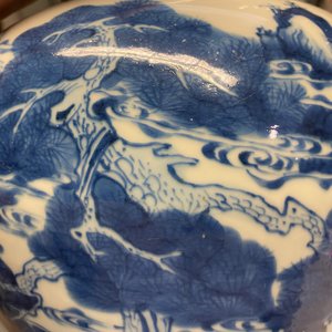 A pair of Chinese blue and white 'deer and crane' vases, Kangxi — 照片 18