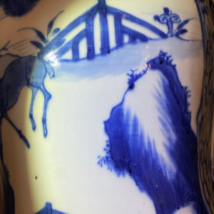 A pair of Chinese blue and white 'deer and crane' vases, Kangxi — 照片 36