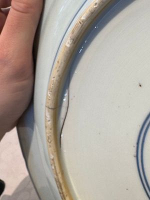 A pair of Chinese blue and white dishes with floral design, Chenghua mark, Kangxi — photo 31