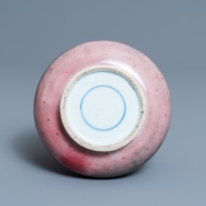 A pair of Chinese blue and white 'dragon' plates and a monochrome copper-red vase, Kangxi and later — photo 7