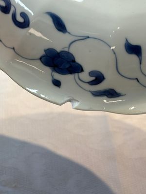 A pair of Chinese blue and white flower-shaped 'Long Eliza' plates, Kangxi — foto 7