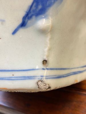 A pair of Chinese blue and white hexagonal vases, Transitional period — photo 16