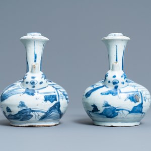 A pair of Chinese blue and white kendi, Wanli — photo 3