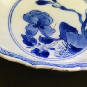A pair of Chinese blue and white lobed phoenix bowls, Kangxi — photo 14