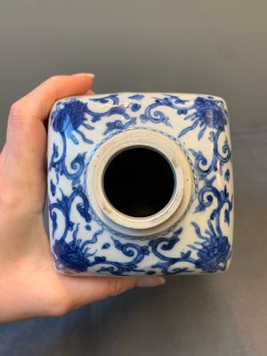 A pair of Chinese blue and white 'Long Eliza' square flasks, Kangxi — photo 13