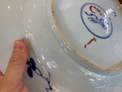 A pair of Chinese blue and white 'mountainous landscape' dishes, Kangxi — photo 5