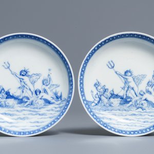 乾隆 青花海王星茶具两套 — 照片 2