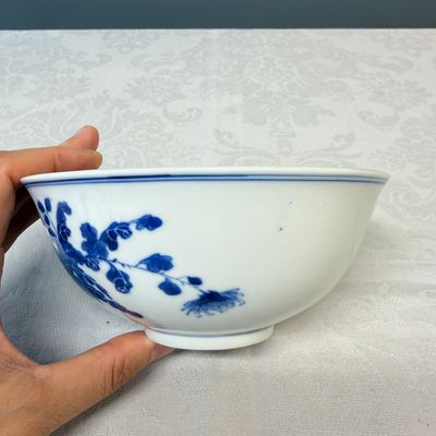 A pair of Chinese blue and white 'Poppy' bowls — foto 3