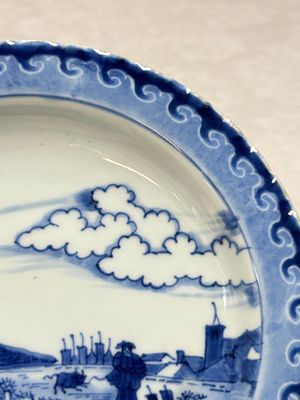 A pair of Chinese blue and white 'Scheveningen' or 'Nabeshima' plates, Kangxi/Yongzheng — photo 14